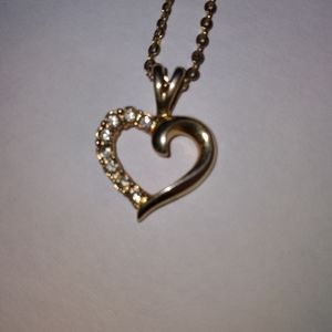 Heart Necklace with diamonds